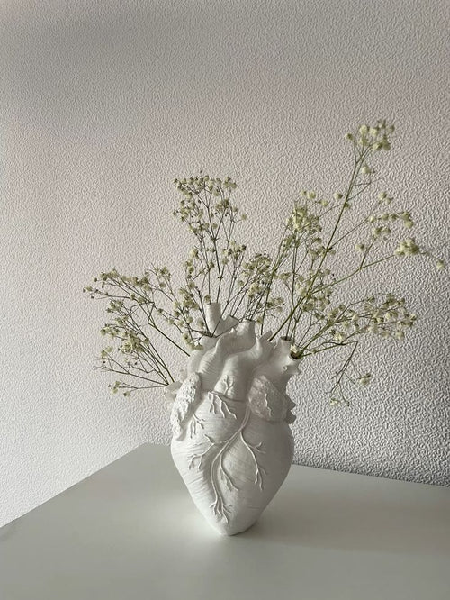 Faceted Heart Geometric Sculpted Vase