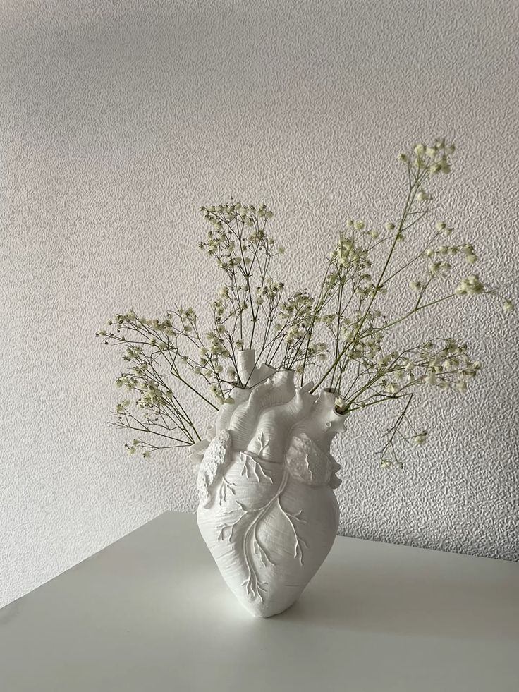 Faceted Heart Geometric Sculpted Vase