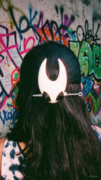 Hollow Knight Hair Pin | The Knight Mask & Nail Bun Holder | Indie Gamer Hair Stick | Cosplay Accessory & Geeky Gift for Gamers