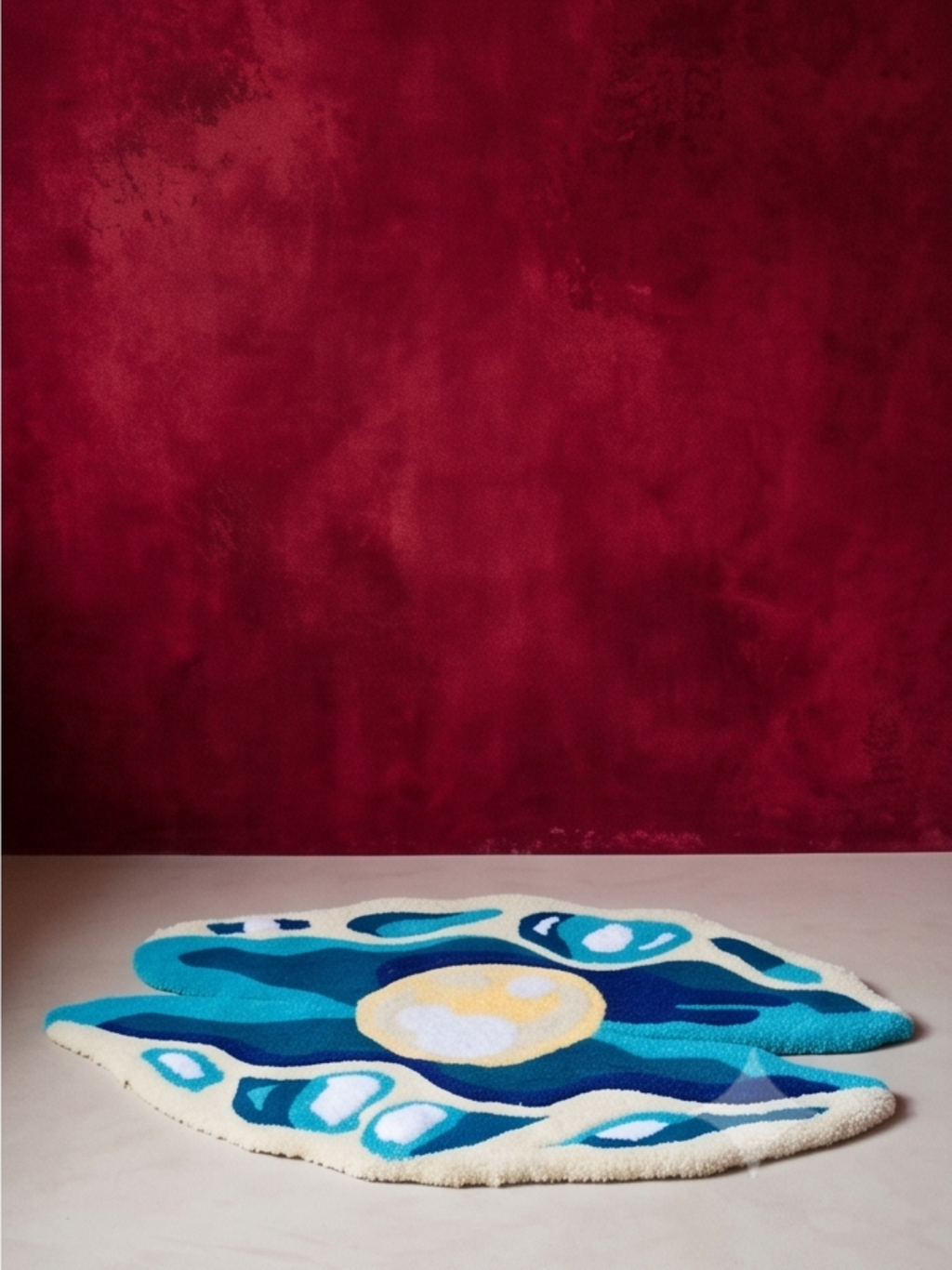 The Abyssal Pearl Shell Tufted Rug